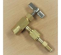 Set di 3 attrezzi autosigillanti A/C con /2" per ACME femmina e adattatori maschio SAE da 4" per lattine R1234yf, R134a, R12