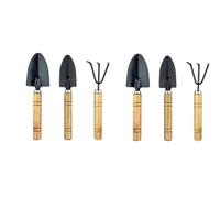 Set di 3 attrezzi da giardino, vanga, rastrello e cazzuola per trapiantare e scavare piante grasse in vaso (2 set)