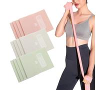 Set di 3 Bande Elastiche Fitness - Elastici fitness 1500~2000 x 150 x 0.35mm - 3 Livelli di Resistenza - Materiale TPE - Per Allenamento Muscolare, Yoga, Pilates (Rosa, Verde, Grigio)
