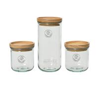 Set di 3 Barattoli EDM 869702 Trasparente