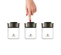 Set Di 3 Barattoli In Vetro Con Capacità Di 700Ml E Coperchi Sottovuoto Ermetici