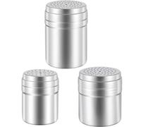 Set di 3 barattoli per condimenti in acciaio antiruggine, materiali robusti, capacità multiple, design moderno, facile da pulire, per organizzare la cucina e le spezie