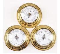 Set di 3 barometri e termometri e igrometri, da 9,8 cm, portatile, da appendere alla parete, stazione meteo analogica, per casa, barca, hotel, uffici, fabbriche (senza batteria necessaria)