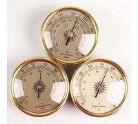 Set di 3 barometri, termometri e igrometri, da appendere alla parete, stazione meteorologica analogica da 7,2 cm, portatile, per esterni, adatto per hotel, magazzini, uffici, fabbriche (senza batteria