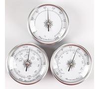 Set di 3 barometri, termometri e igrometri, da appendere alla parete, stazione meteorologica analogica da 7,2 cm, portatile, per esterni, adatto per hotel, magazzini, uffici, fabbriche (senza batteria