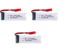 Set di 3 batterie LiPo da 3,7 V 500 mAh per droni UDI U817, WLtoys V959