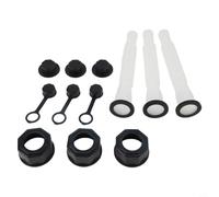 Set di 3 beccucci di ricambio per Rubbermaid Kolpin Dio per eagle per tanica di benzina igloo ugello ABS con guarnizione e tappo valvola 27 cm