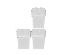 Set di 3 bidoni raccolta KEDEN SORTIBOX per il riciclaggio, bianco, 75L
