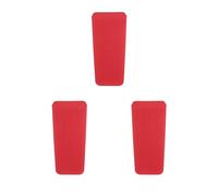 Set di 3 bigodini in silicone resistente al calore, per arricciacapelli, piastra per capelli, colore rosso