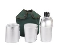 Set di 3 biscotti in alluminio militare con coperchio per zaino in spalla Maiju