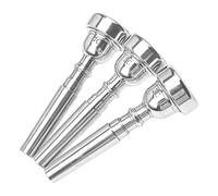 Set di 3 bocchini per tromba Yootones 7C 5C 3C, set di bocchini per tromba per principianti e professionisti (argento)
