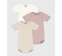 Set di 3 body a maniche corte Beige 24 mesi - 86 cm Tinta unita