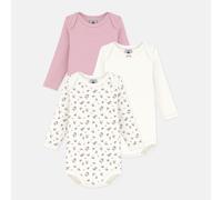 Set di 3 body con maniche Bianco 24 mesi - 86 cm Tinta unita