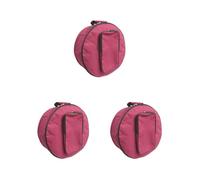 Set di 3 borse per batteria con tracolla tasche esterne porta custodia leggera piccolo zaino accessori per percussioni musicali rosso