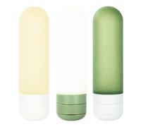 Set di 3 bottiglie da viaggio in silicone per cosmetici, piccole bottiglie, pratiche bottiglie vuote per shampoo, lozione e balsamo