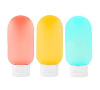 Set di 3 bottiglie da viaggio pratiche bottiglie cosmetiche in silicone vuoto sub-imbottigliamento contenitore shampoo per crema balsamo