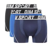 Set di 3 boxer DIM SPORT Blu L Tinta unita