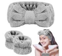 Set di 3 braccialetti per il lavaggio del viso, morbidi braccialetti per spa per donne trucco per la cura della pelle fasce da polso per lavare il viso