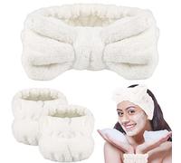 Set di 3 braccialetti per il lavaggio del viso, morbidi braccialetti per spa per donne trucco per la cura della pelle fasce da polso per lavare il viso
