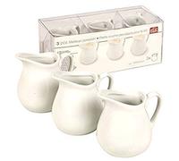 Set di 3 brocche in porcellana, per latte, panna, salse e condimenti