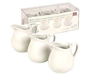Set di 3 brocche in porcellana, per latte, panna, salse e condimenti