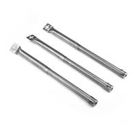 Set di 3 bruciatori a tubo di ricambio per barbecue in acciaio inox, regolabili, per diverse marche e modelli di griglie a gas, prestazioni di lunga durata