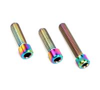 Set di 3 bulloni per viti quadrante posteriore per manubrio in lega di titanio da 3 pezzi per accessori per biciclette da strada ((Limitatore deragliatore posteriore, colorato))