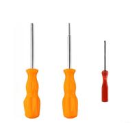 Set di 3 cacciaviti di sicurezza da 3,8 mm e 4,5 mm, strumento per riparazione gamecube NES SNES N64 SFC, punte in metallo trattato termicamente con punta a Y per l'apertura della console (arancione)