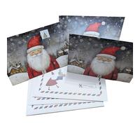 Set di 3 calendari dell'Avvento - A5 stile biglietto di auguri con buste, 24 giorni di divertenti giochi di parole di Natale