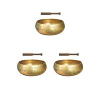 Set di 3 campane tibetane in rame per meditazione buddista, religione, credenza, regalo perfetto, diametro 8,5 cm, 6 kit di diametro 8,5 cm, 6
