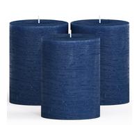 Set di 3 candele a colonna CANDWAX 3x4 - Candele rustiche decorative, senza profumo e antigoccia - Ideali come candele di grandi dimensioni per l