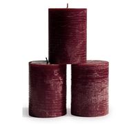 Set di 3 candele a colonna CANDWAX 3x4 - Candele rustiche decorative, senza profumo e antigoccia - Ideali come candele decorative per la casa o c