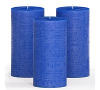 Set di 3 candele a colonna CANDWAX 3x6 - Candele rustiche decorative senza profumo e candele per San Valentino - Ideali come candele per matrimon