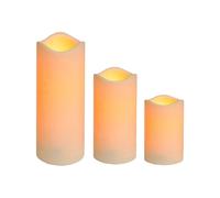 Set Di 3 Candele LED Stumpenkerze Da Esterno