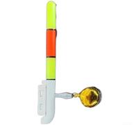 Set di 3 canne da pesca a LED con punta per canne da pesca acustiche per la notte, leggere, di media potenza, impermeabili, con clip, multicolore, 0,6 g, ad alta visibilità per pescatori (con campane)