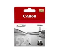 Set Di 3 Cartucce Inchiostro Canon 521 BK CLI-521BK Originale Nuovo Nero 9ml X 3