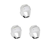 Set di 3 casco da boxe, sparring, arti marziali, MMA, Muay Thai, allenamento karate, copricapo, M, bianco