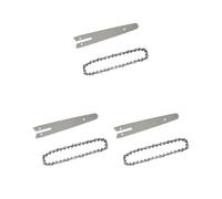 Set di 3 catene per motosega e barra guida per tagliare compensato intaglio pavimenti laminati 15,2 cm, argento, 15,2 cm