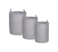 Set di 3 ceste cotone grigio ARCHA