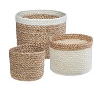 ATMOSPHERA CREATEUR D'INTERIEUR - Set di 3 cesti in Juta Bianca Jackson D11 16 19cm