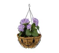 Relaxdays Set da 3 Portavasi da Parete, in Fibra di Cocco, Fioriera da Appendere con Catena, D: 35 cm, 10 litri, Marrone