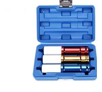 Set di 3 chiavi a bussola da 1/2 in acciaio al cromo vanadio con design a parete sottile e manicotti protettivi per la manutenzione delle ruote automobilistiche (B)