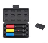 Set di 3 chiavi a bussola estese da 150 mm, 17 mm, 19 mm, 21 mm, per la rimozione dei prigionieri con 1/2 azionamento, adatte per manutenzione auto e riparazioni meccaniche