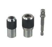 Set di 3 chiavi a bussola per rubinetto, regolabili, con ganasce in acciaio CR-MO per rubinetti #6-1/4" e 1/4"-1/2", compatibile con chiavi quadrate da 3/8", per fai da te e uso professionale