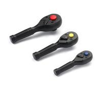 Set di 3 chiavi a cricchetto con 72 denti a sgancio rapido reversibili da 1/4 '' 3/8 '' 1/2 '' per un facile utilizzo in chiave a spazio stretto