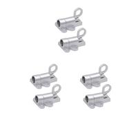 Set di 3 chiavistelli automatici per porte, 2 pezzi, per armadietti, carico, a molla, colore argento, 2 pezzi