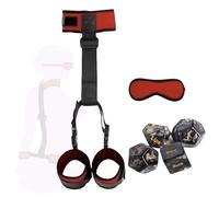 Set di 3 cinghie di supporto per yoga in nylon rosso, progettato per rilassare i muscoli del collo e migliorare l'esperienza yoga