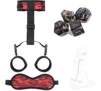 Set di 3 cinturini in nylon nero e rosso per lo yoga delle mani, per lo stretching dei muscoli della schiena, con accessori funzionali
