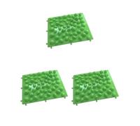 Set di 3 ciottoli per massaggio ai piedi, piastra a pressione per dita dei piedi, coperta shiatsu Yg Mat verde