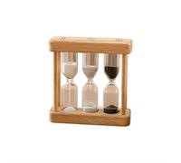 Set di 3 clessidra in legno, 1+3+5 o 3+5+7 minuti con sabbia timer per cucinare, aula e gestione del tempo, decorazione da scrivania retrò 2025 B